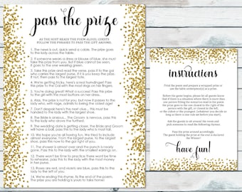 Pass The Prize Bridal Shower Game, Pass The Parcel Rhyme Printable, Gold Confetti Bridal Shower Game, Pass The Centerpiece, Gold Glitter