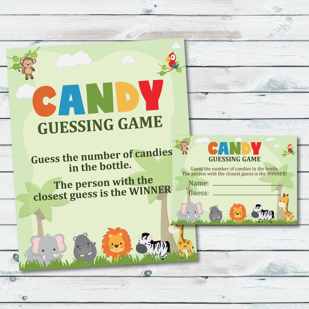 Guess The Number Of Candies In The Bottle Candy Guessing Game  Etsy