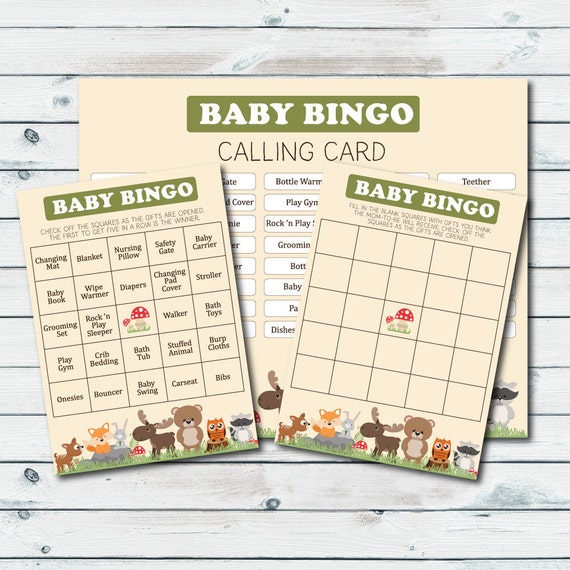 Woodland Kid Shower Bingo Playing cards, Printable Bingo Playing cards, Youngster Shower Bingo, Woodland Little one Shower, Boy or girl Bingo Prefilled and Blank Playing cards photograph relating to Printable Bingo Calling Cards called Woodland Child Shower Bingo Playing cards, Printable Bingo Playing cards, Little one Shower Bingo, Woodland Little one Shower, Child Bingo Prefilled and Blank Playing cards