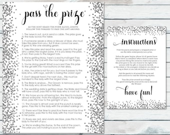 Pass The Prize Game, Bridal Shower Prize Game, Pass The Gift Game, Pass The Parcel, Bridal Shower Games, Bridal Shower Poem Game, Prize Game