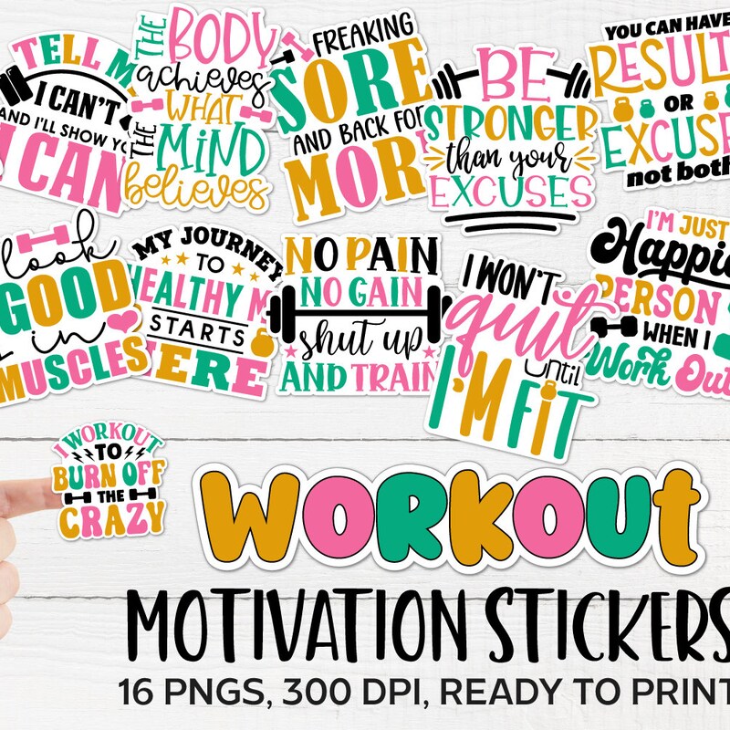 Fun Exercise Sticker Cricut Gym Stickers - Etsy
