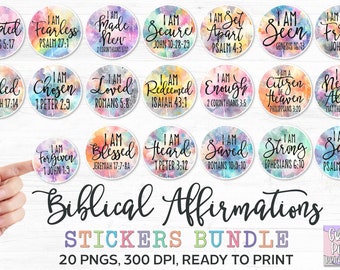 Bible Verse Print And Cut Stickers, Religious Stickers,  Mental Health Stickers Png, Scripture Quote, Biblical Affirmations Png, Faith Png