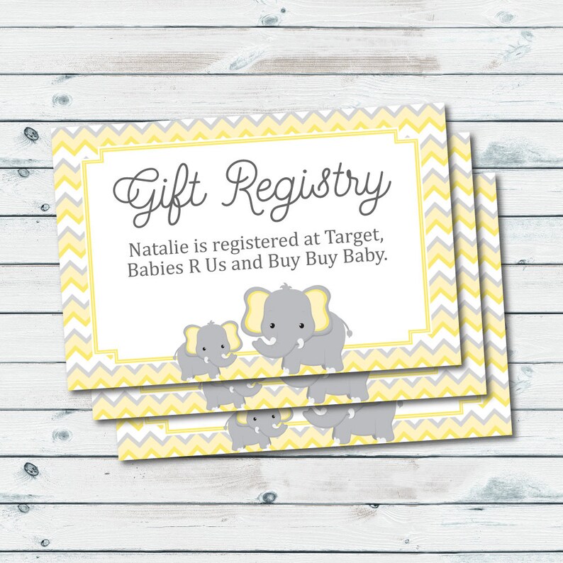 Baby Registry Cards Registry Inserts Baby Shower Gift Etsy
