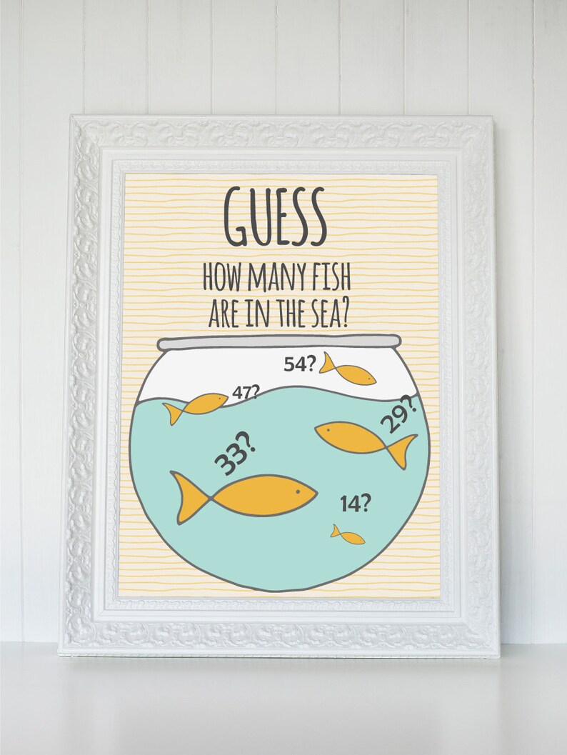 Fish In The Sea Guessing Game Guess How Many Fish Are In The Etsy