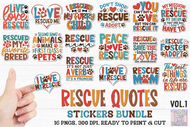 Animal Rescue Stickers PNG, Dog Rescue Sticker Png, Pet Rescue Png ...