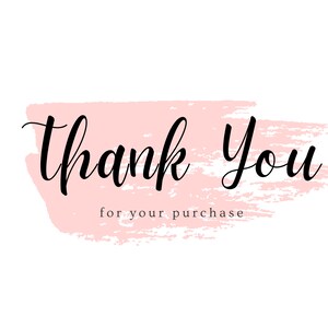 Printable Thank You for Your Purchase Foldable Card - Etsy