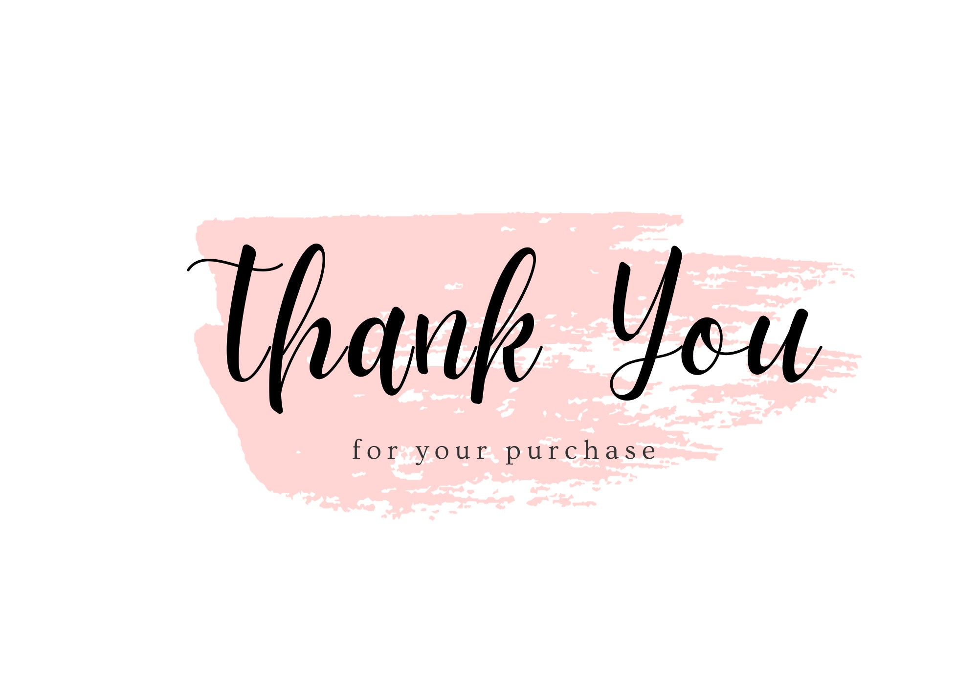 Printable Thank You for Your Purchase Foldable Card - Etsy