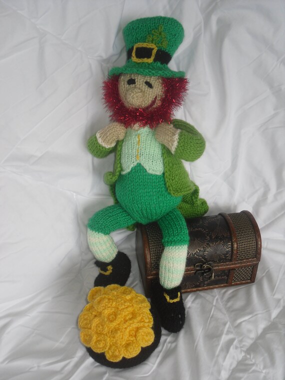 Saint Patrick's Day Leprechaun Knitted Doll