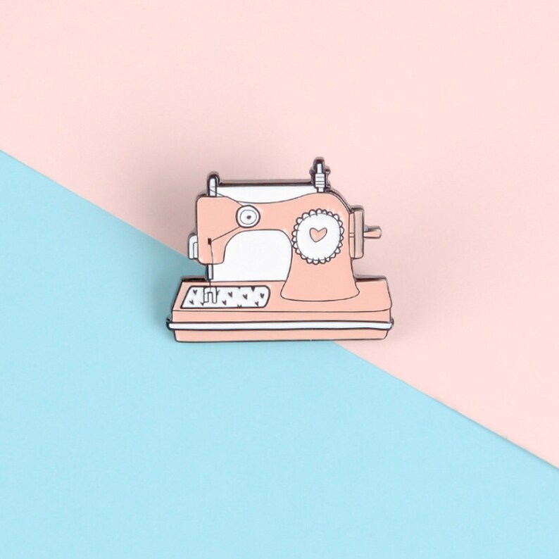 Cute Sewing Machine Enamel Pin Badge Sewing Machine Lapel Etsy