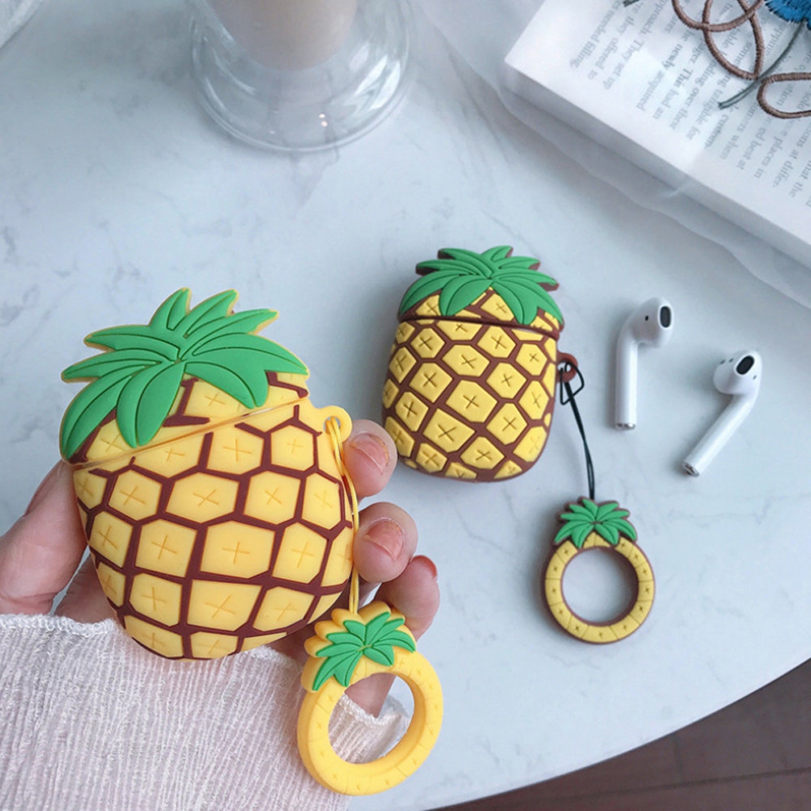 Yellow Pineapple Airpods Case Silicone Air Pods Gen 1 Gen 2 Etsy