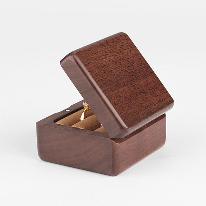 Walnut Wood Jewelry Box Rustie Wooden Keepsake Box Men Gift Etsy