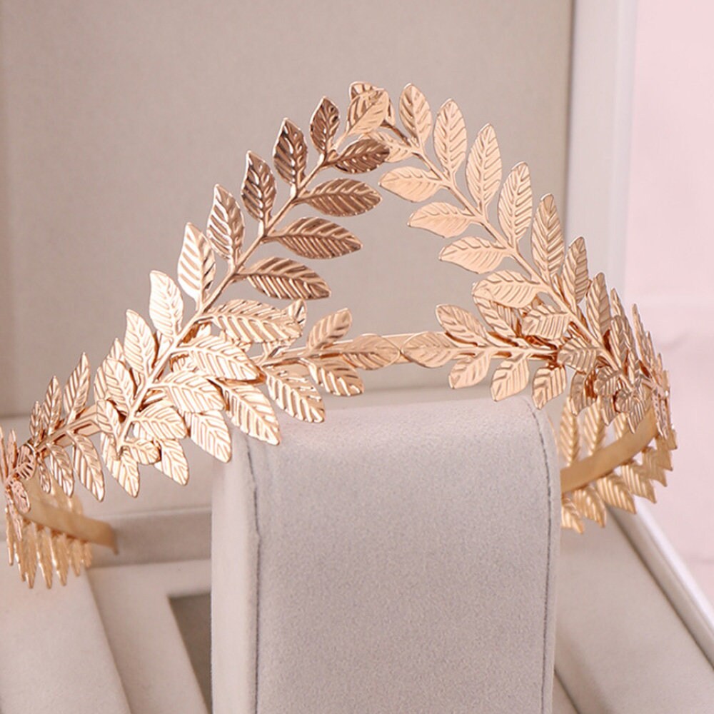Gold Leaf Shape Crown Silver Leaf Shape Wedding Crown Gold Etsy