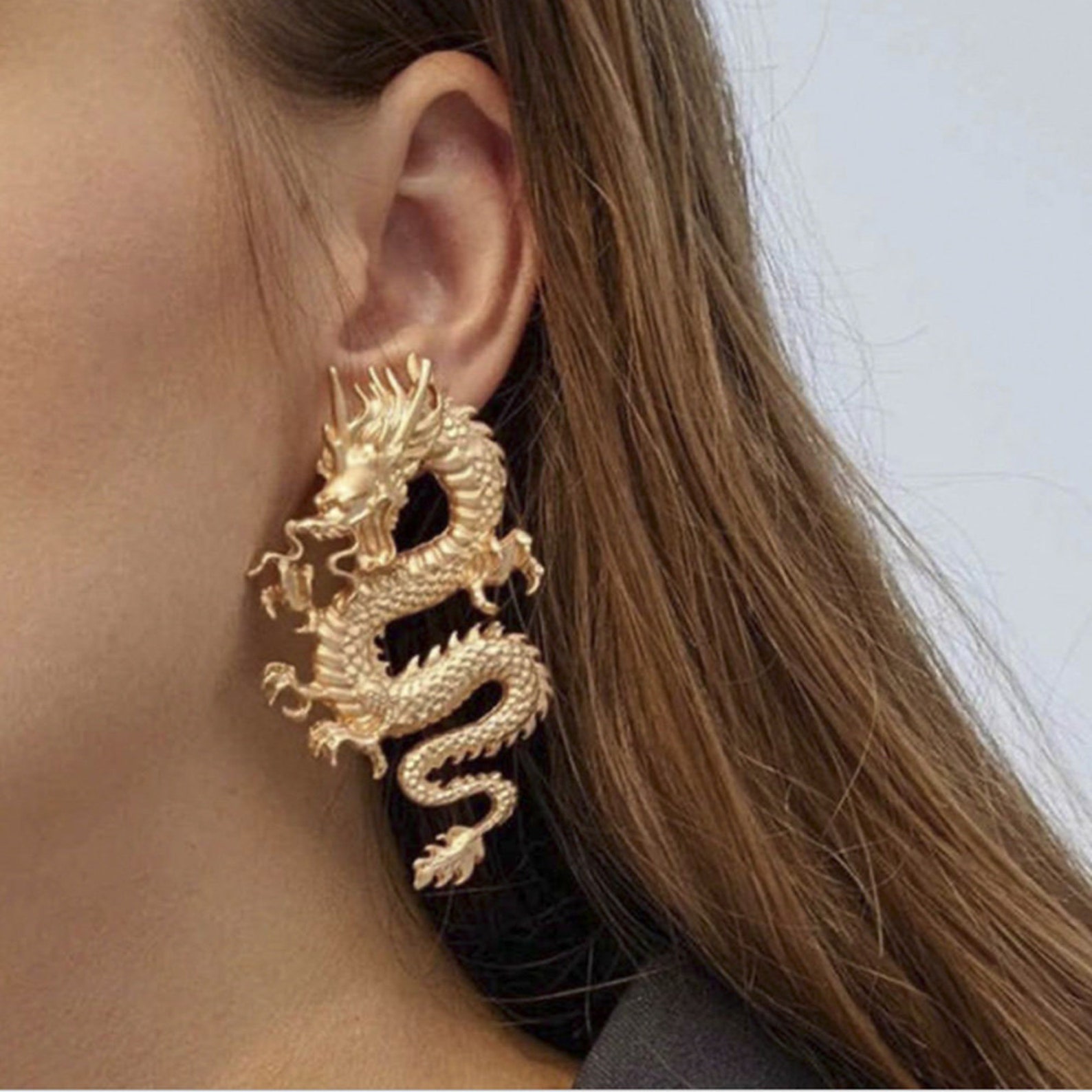 Trendy Dragon Earrings Dragon Earrings for Women Unique Etsy