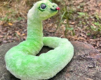 Fluffy Grass Snake | art doll