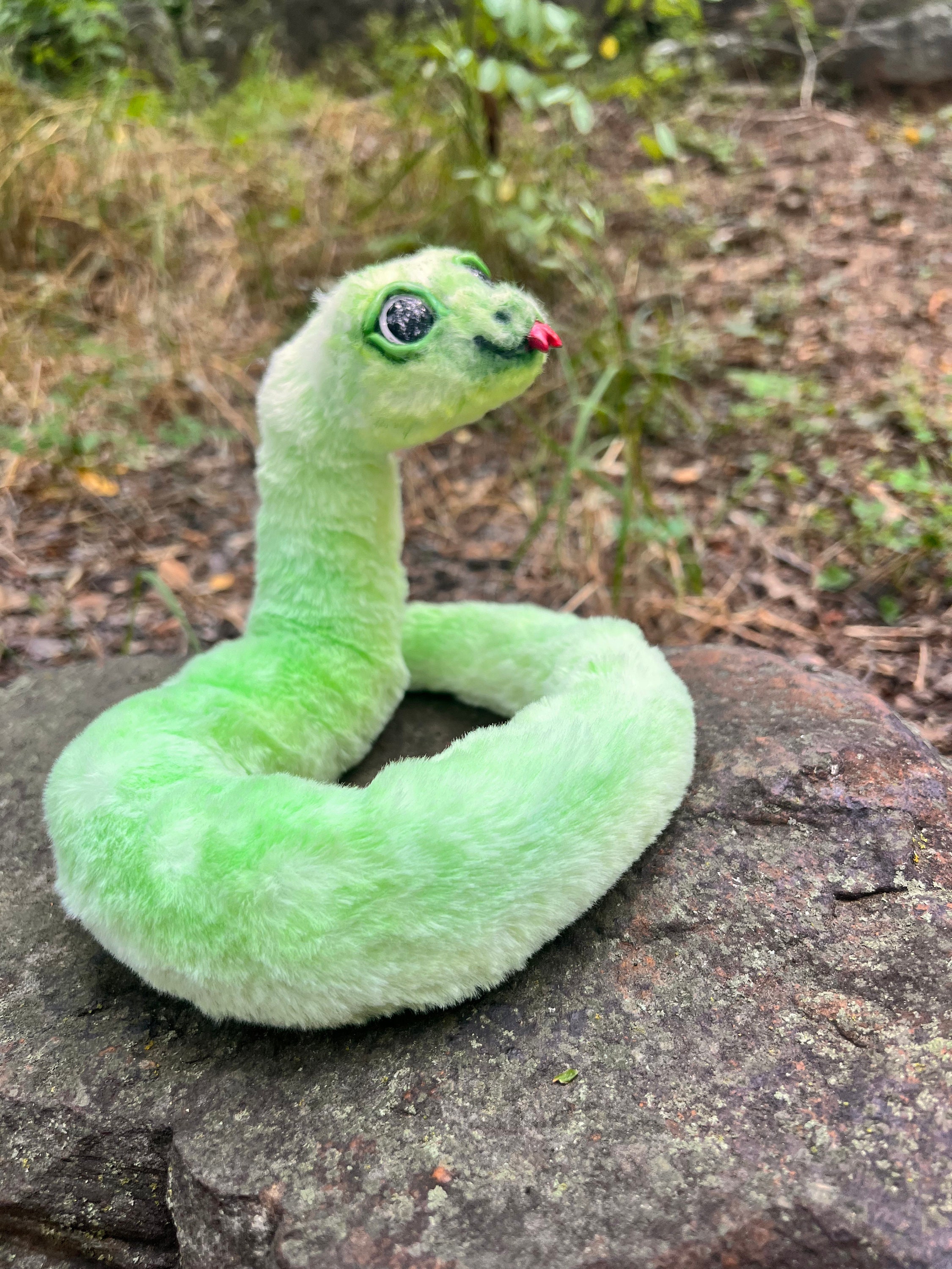 Fluffy Grass Snake | Art Doll - Etsy