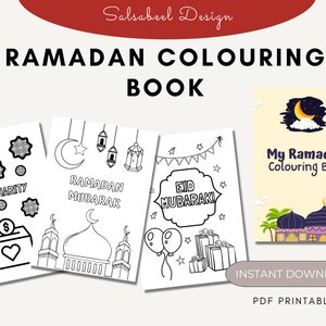 Ramadan and Eid Coloring Book | For Muslim Children age 2-8 | Islamic Gift | Colouring pages | Printable Activity PDF | Instant Download