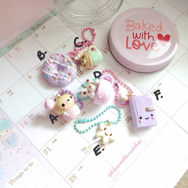 Various Clay Charms /Keychain/Planner charms
