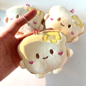 Mini Bread Plush Keychain, Japanese Food, Mochi, Cute gift, Plush Keychain, Kawaii Plush Toy, Cute Food Plush, Kawaii Food, Cute Bread