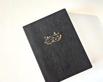 Black Tomoe River Notebook, stationery, tomoe river paper, Kawaii notebook, Journal, Planner, grid notebook, gifts