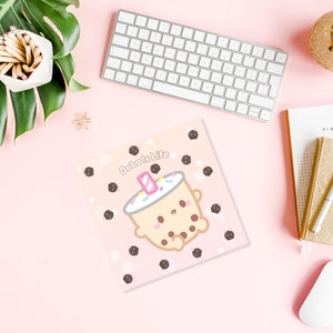 Boba is life with tapioca art print/ cute art print/ boba/ greeting card/ food gift/ mini art print/ bubble tea/ milk tea