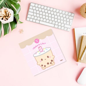 Boba is life art print/ cute art print/ boba/ greeting card/ food gift/ mini art print/ bubble tea/ milk tea