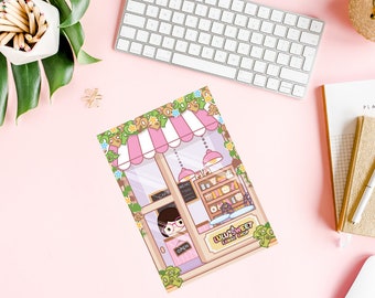 Cute Cozy Store Front art print/ cute art print/ noodles/ pho/ greeting card/ food gift/ mini art print/ asian food
