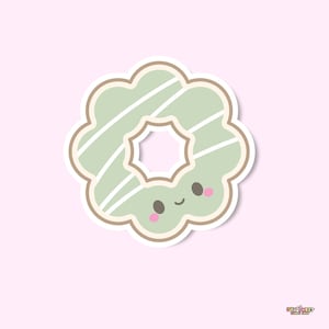 Cute Mochi Donut Die Cut Vinyl Stickers, mochi donut, donut, cute sticker, foodie, donut sticker, kawaii sticker, laptop sticker, cute food