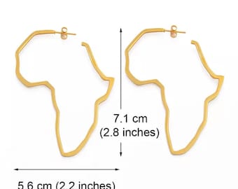 Africa Map Earrings, Hoop Earrings, Stud Earrings, Gold Hoop Earrings, Large Hoops, Skinny Hoop Earrings, big hoop earrings, Thin Hoop