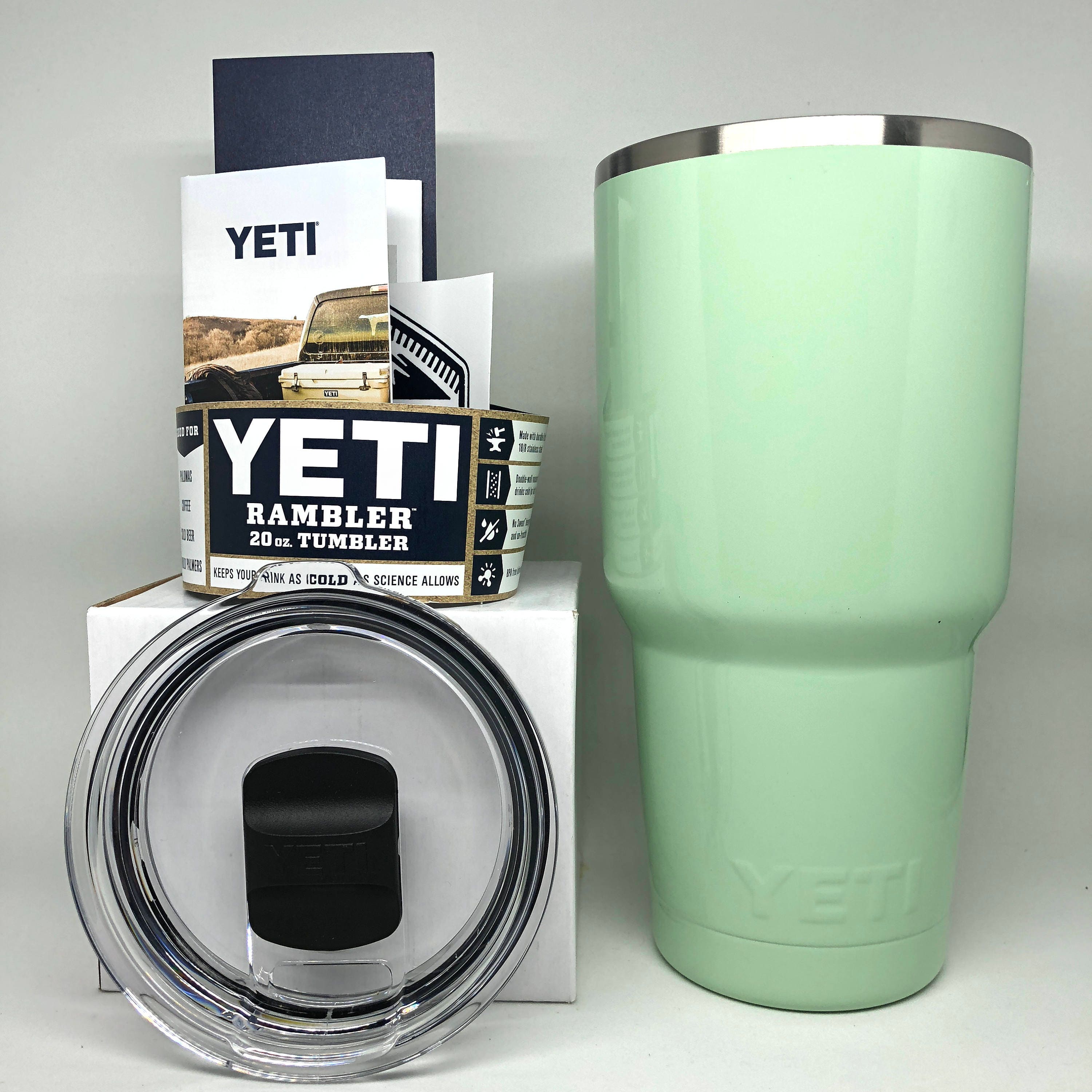 Authentic Yeti Mint Green YETI Rambler Powder Coated Yeti Etsy