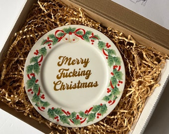 Plated Profanities It’s the most wonderful time of the year! Christmas Plate
