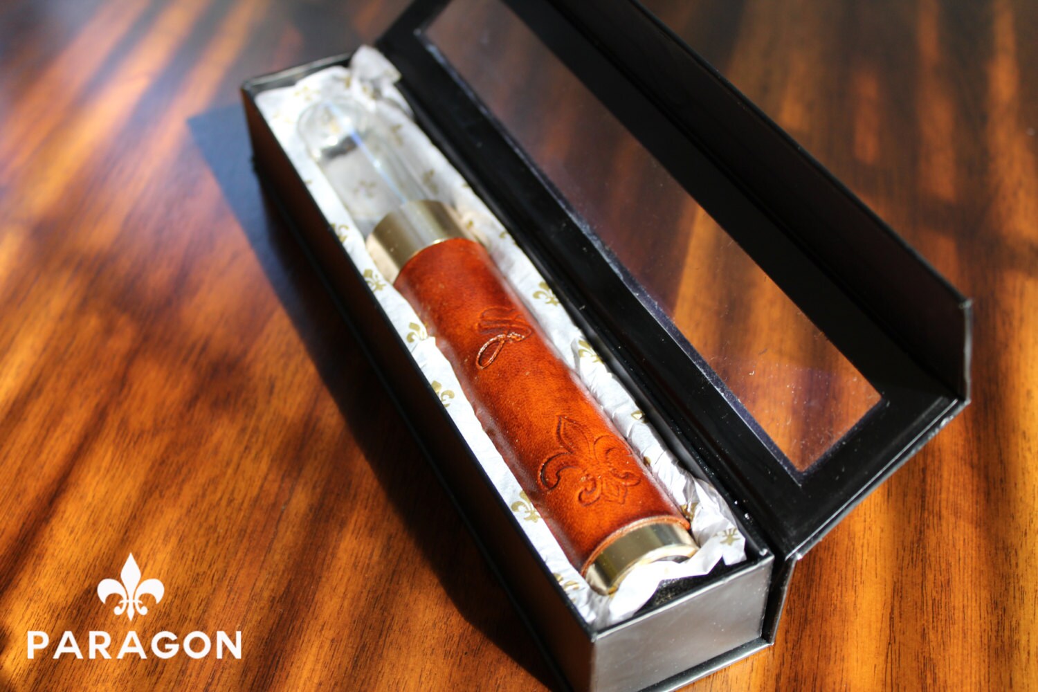 Leather Cigar Humidor Tube with Transparent Cover and BuiltIn Etsy