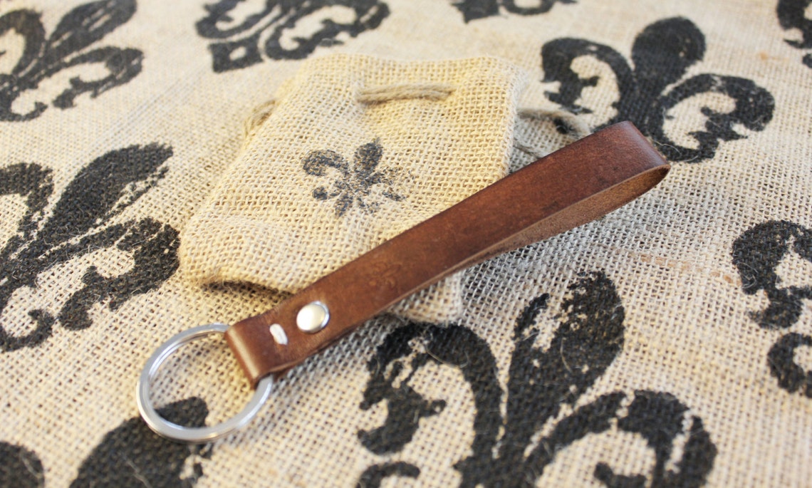 Leather Strap Key Chain Leather Key Chain Personalized Gift Etsy