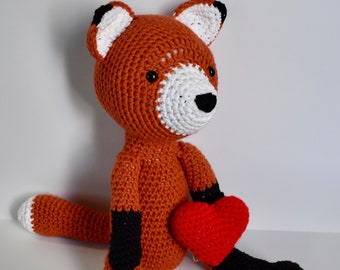 Crochet Fox Plush: Stuffed Woodland Animal, Nursery Decor