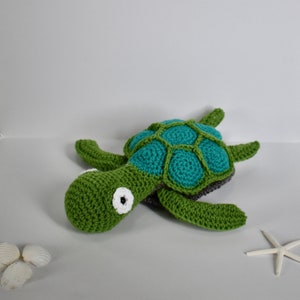 Crochet Sea Turtle/ Sea Turtle Amigurumi/ Sea Turtle Plush/ Stuffed Sea Turtle/ Sea Turtle Doll/ Ocean Amigurumi/ Ocean Animal plush