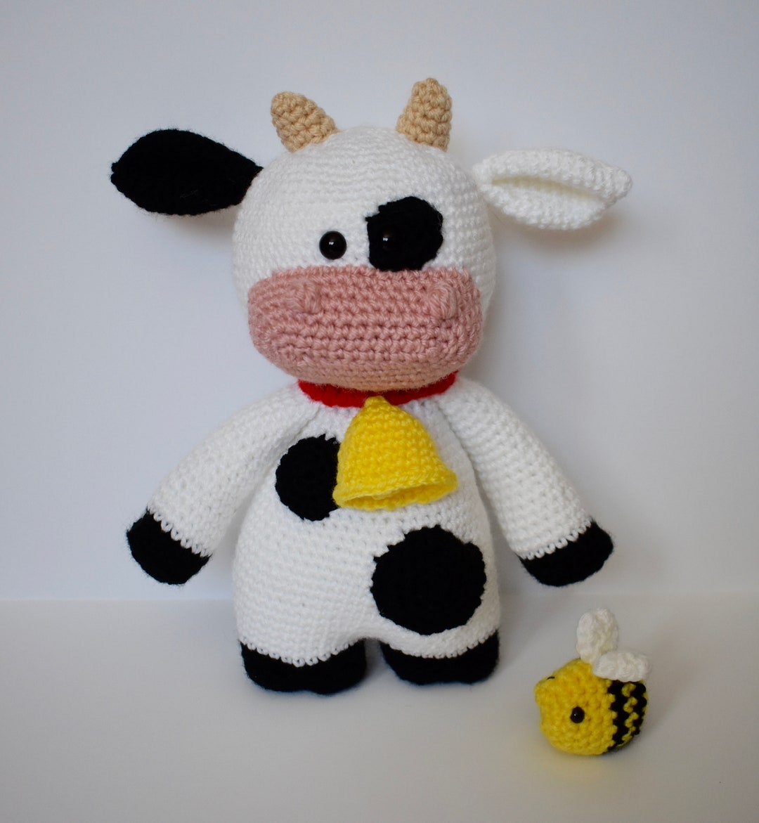 Crochet Cow/ Cow Amigurumi/ Stuffed Cow/ Barnyard Animal/ Farm Etsy