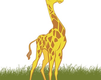 Giraffe Clipart, Baby Giraffe Clipart, Safari, Africa, commercial use clipart, Instant Download, Hand painted clipart