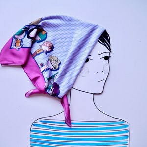 Women&#39;s Scarf, Square Scarf, Polyester, Silk scarf, Neckerchief, Bandana, Valentines Day, Spring accessories, Scarf, Gift for Her, headband