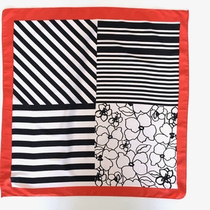 Satin Square Scarf, Polyester, Silk scarf, Neckerchief, Bandana, Valentines Day, Spring accessories, Scarf, Gift for Her, headband