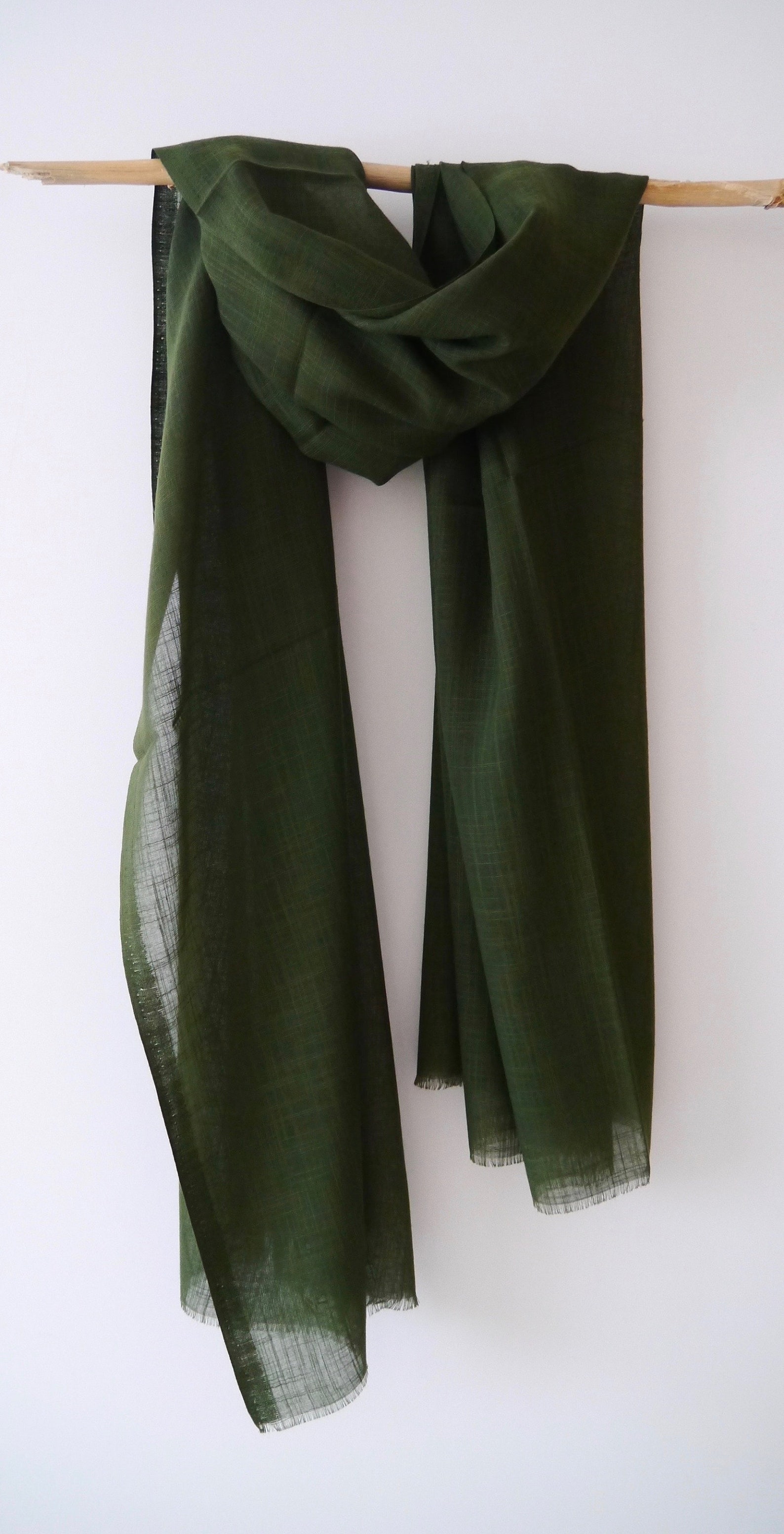Mens Linen Scarves /green Linen Scarf for Men Woman/long Linen Etsy