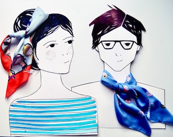 FINAL STOCK! Silk Satin Square Scarf: Unisex Neckerchief Bandana (23'' X 23'')