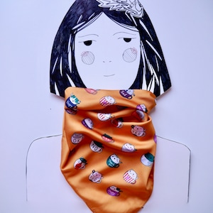 Best mothers day gift 2023 Unisex Scarf, Square Scarf, Polyester, Silk scarf, Neckerchief, Bandana, Spring accessories, Scarf, Gift for Her