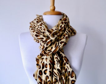 Leopard Shawl,Leopard Print Shawl,Cotton pashmina Shawl,Oversized Shawl-Fall Shawl-Winter Shawl-Leopard Print