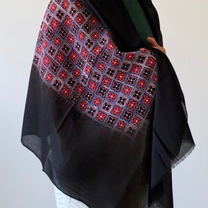 pure cotton shawl with colorful flowers