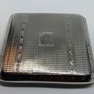 Cigarette Case Silver Vintage Collectible Antique Birmingham Hallmarked Sterling Collector 1928 Classic Sterling 925