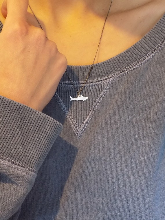 Hammhai Collana Con Ciondolo Squalo Martello In Argento 925 - Regalo Per Donna E Uomo