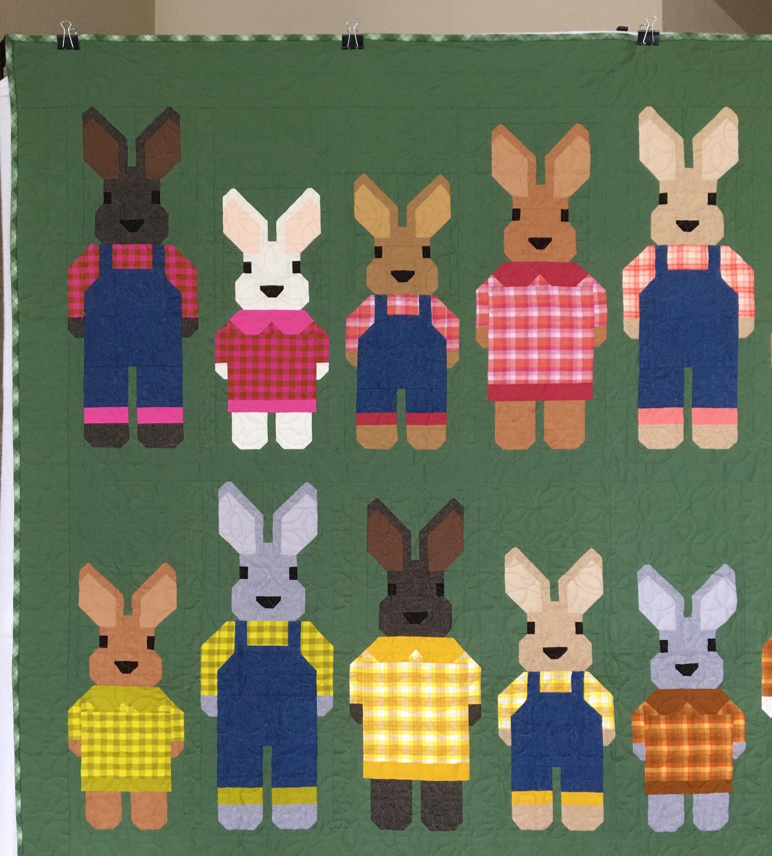 Handmade Bunny Quilt: Patchwork Cotton Rabbit Design - Etsy