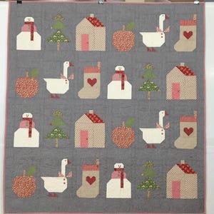 Handmade Christmas Calendar Quilt: Holiday Wall Hanging or Throw