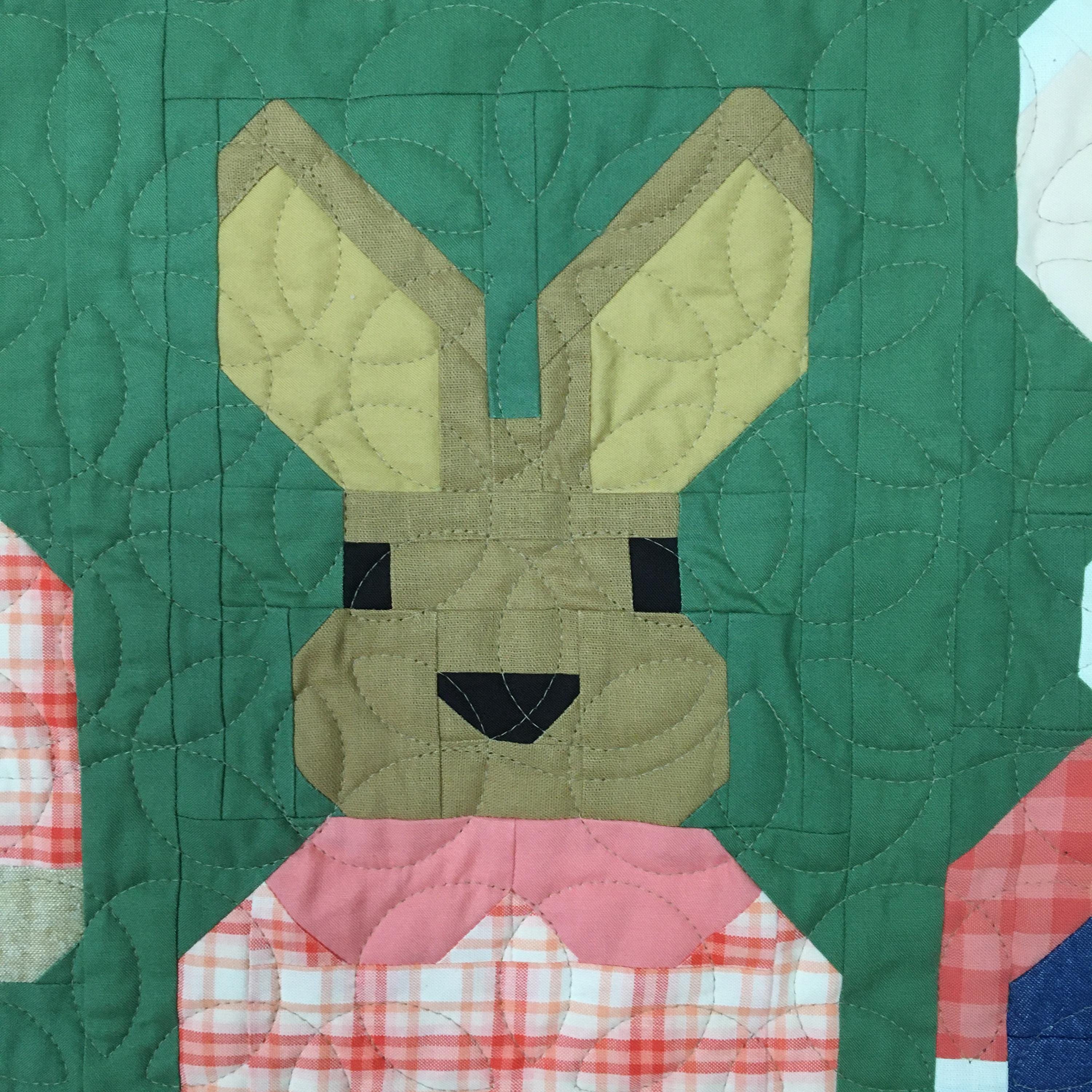 Handmade Bunny Quilt: Patchwork Cotton Rabbit Design - Etsy