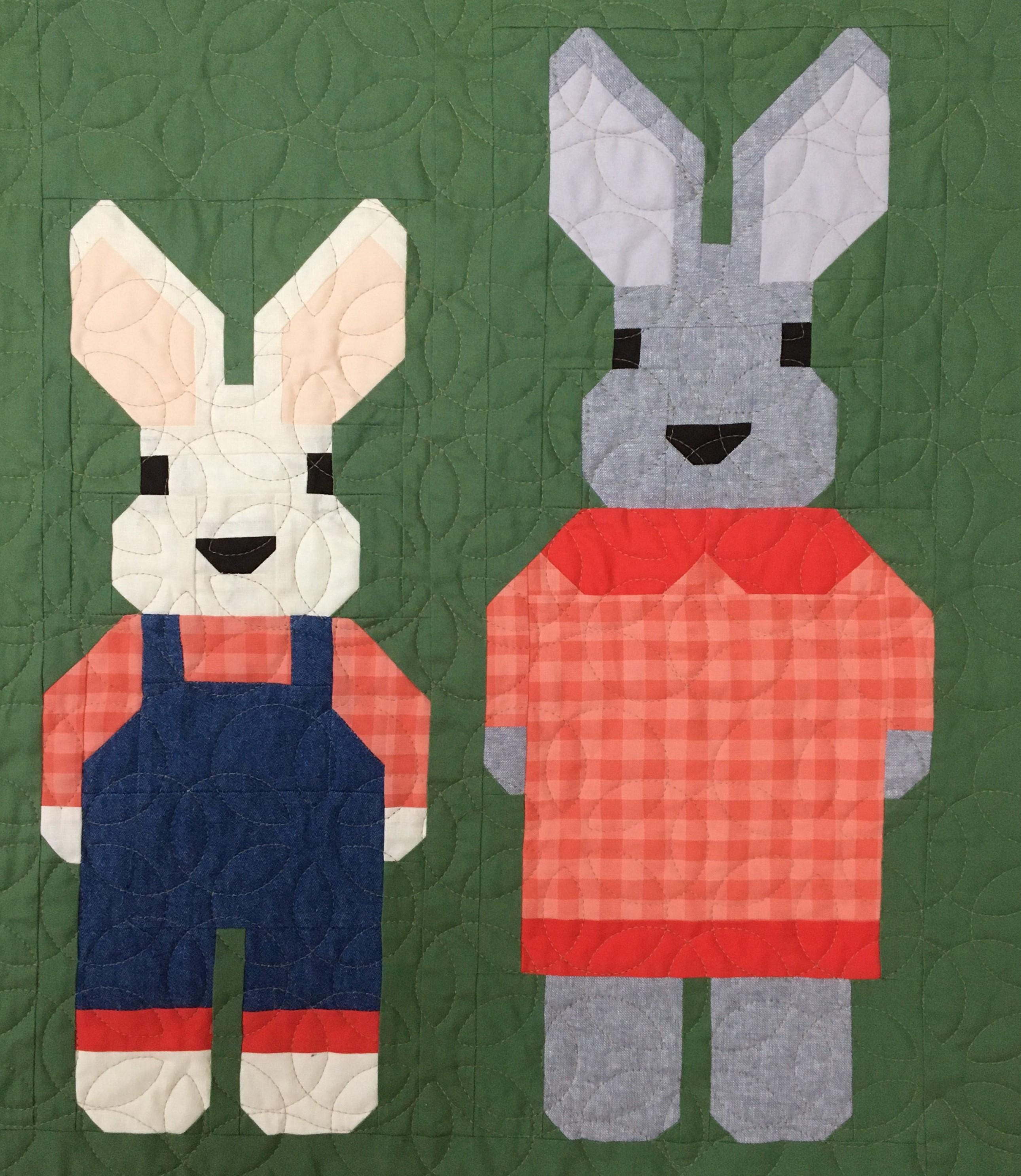 Handmade Bunny Quilt: Patchwork Cotton Rabbit Design - Etsy