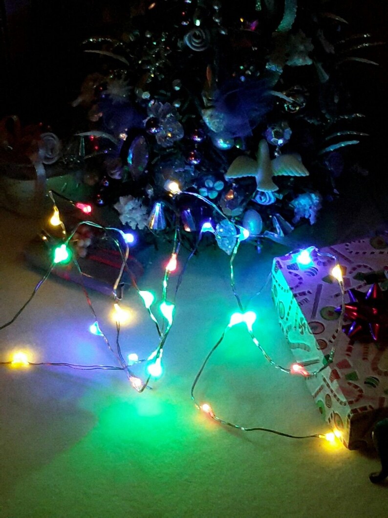 For Dollhouse Miniature Christmas Tree 24 Count MULTI Light Etsy